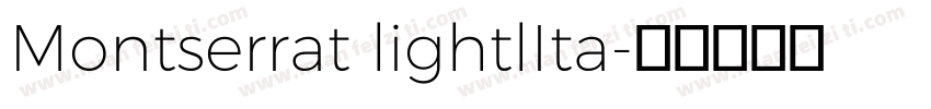 Montserrat lightlIta字体转换